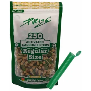 250 PURIZE Regular Size 9mm Aktivkohlefilter + Joint Tube (Organic)