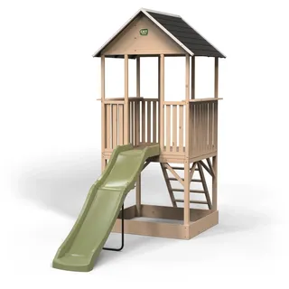EXIT TOYS Exit Holzspielhaus mit Rutsche und Sandkasten