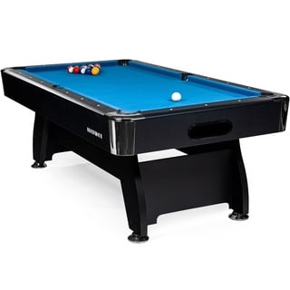 Billardtisch 7ft - 213x122x80 cm - 7 Fuß Pool Billard - Kugelrücklauf - Tischbillard mit Zubehör - Billard Tisch - Buckshot Blackmagic