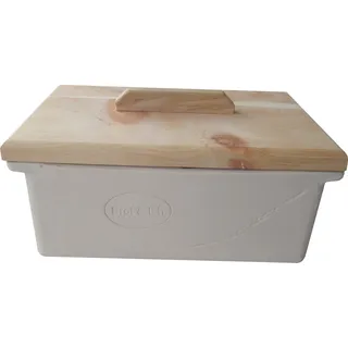 Stonecrystall Brotkasten aus Ton, gebrannt, unglasiert. Nicht glasierter Brottopf, ca. 5 Ltr Handarbeit