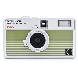 KODAK EKTAR H35N Halbformat-Filmkamera, 35 mm, wiederverwendbar, Bulb-Funktion, Sternfilter, beschichtetes, Objektiv (Film und Batterie sind Nicht im Lieferumfang enthalten) (Grün gestreift)