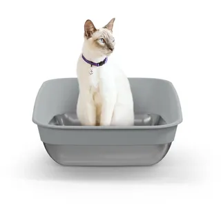 Litter Genie Katzentoilette LitterLocker Edelstahl Grau