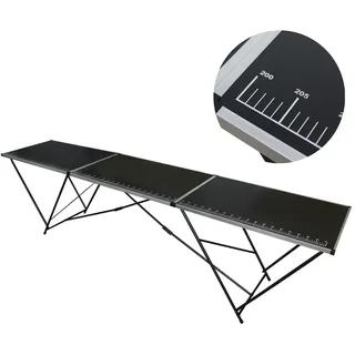 Baumarktplus Tapeziertisch Alu Flohmarkttisch 300x60 cm Klapptisch klappbar mit Messskala