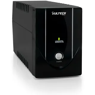 Vultech ups1200va-lite 1200 VA 2sortie (S) AC Compact schwarz Netzteil Energie Nicht unterbrechbar – Stromversorgung USV), Line-Interaktiv 1,2 kVA, 600 W, 130 V, 280 V, 220 V, 50/60)