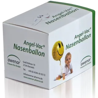 Angel-Vac® Nasenballon Kinder [ab 3 Jahren] - Nasenluftballon für Druckausgleich im Mittelohr - ideal für Fliegen, Tauchen oder Paukenerguss [wiederverwendbar, inkl. 5 Ersatzballons]