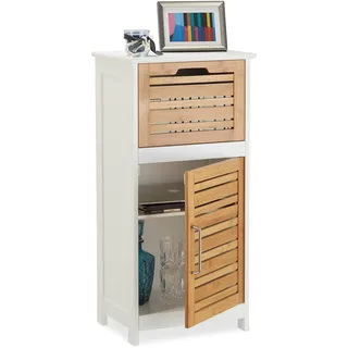 Relaxdays Beistellschrank aus Bambus, HBT: 83 x 30 cm,