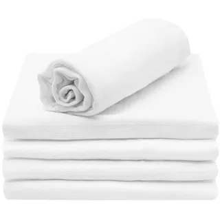 ZOLLNER Spucktuch, (5-tlg), 100% Baumwolle, 80x80 cm weiß 80 cm