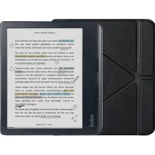 Kobo Libra Colour Schwarz + BlueBuilt Book Case Schwarz
