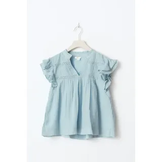 Gina Tricot - Y boho short sleeve top - Oberteile - Blau - 158/164 - Mädchen - Blau - 158/164