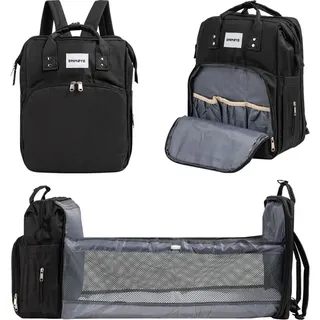 barmøya Wickelrucksack 2 in 1 Schwarz