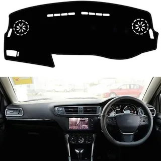 BOLNEY Anti-Rutsch-Matte Armaturenbrett-Abdeckung Pad Innenmatte für Citroen C3-XR C3 2013-2018 Schwarze Armaturenbrettmatte Armaturenbrett-Abdeckung