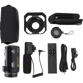gistuch Asixxsix 4K-Videokamera-Camcorder mit Fernbedienung, 56 M, 4K, 30 Fps, IR-Nachtsicht, 18-facher Zoom, 3,0-Zoll-Touchscreen, HDMI-IR-Nachtsicht-Vlog-Kameras, Webcam mit Handkameraständer