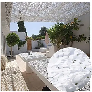 Jolan Tarnnetz Sonnenschutz, Tarnnetzjagd, Militärdekoration, Beschattungsnetz 2M 3M 4M 5M 8M 10M, Verschiedene Größen, Weiß,2x5m(6.6 * 16.4ft)