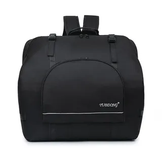 REIJAX Rucksack Akkordeontasche aus Oxford-Stoff für Akkordeon, Gepolsterte Akkordeon Koffer Gigbag Rucksack mit Schultergurte, Zubehör Tasche, Unisex Instrument Tragetasche-Black||120 bass