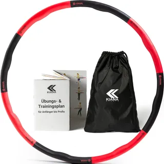 KIANA SPORTS Hula Hoop Reifen Erwachsene [1,2 & 1,5 kg] – mit Tasche & Übungsplan – Fitnessreifen zum Abnehmen – Gymnastikreifen mit Wellen – Entwicklung in Deutschland