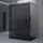 Walk-In-Dusche 140 x 200 cm grau ESG-Sicherheitsglas