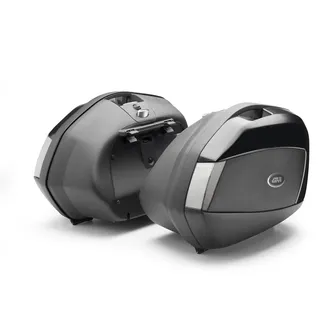 GIVI V35NT Tech Seitenkoffer-set - Black / Clear / Black - One Size