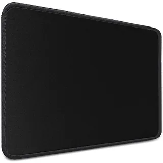 Sidorenko Mauspad 28x20cm - Mousepad mit Vernähte Kanten - Mouse Pad rutschfest - Mausunterlage in schwarz, Mausped für PC mit glatter Oberfläche, Mouspad klein, Maus Pad für alle Maustypen, Mauspat