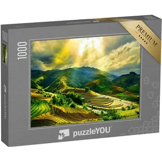 puzzleYOU: Puzzle 1000 Teile „Landschaft in Vietnam mit Terrassenfeldern in Yean Bai“ – aus der Puzzle-Kollektion Aus Aller Welt