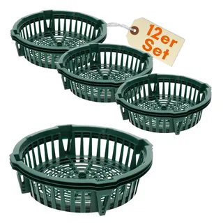 GarPet 12x Pflanzkörbe für Blumenzwiebeln Pflanzkorb Blumenzwiebeln Pflanzkörbe für Tulpen Zwiebelpflanzschale Herbstpflanzung Blumenzwiebelschale 30 cm