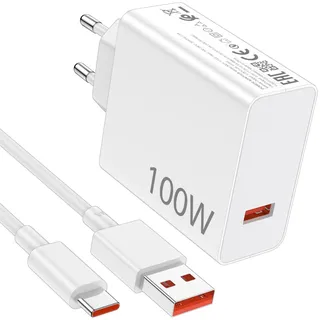 100W USB C Ladegerät für Xiaomi Poco F8 Pro F8 Ultra 17Pro Max,USB Netzteil Turbo Hyper Charge Schnellladegerät mit 6A Typ C Ladekabel 1M für Xiaomi 15T Pro Redmi Note 14 13 12Pro Poco X7Pro F7 M7Pro