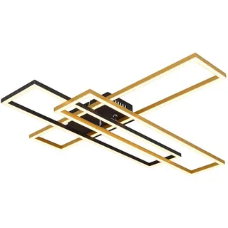 GLOBO LED Deckenleuchte 1-flg. 80 x 60 x 10 cm gold schwarz
