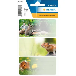 Herma Schuletiketten 76 x 35 mm mehrfarbig 3 Blatt 9 Etiketten