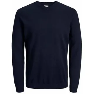 JACK & JONES Basic Knit Pullover Mit V-ausschnitt NavyBlazer / Navy XL