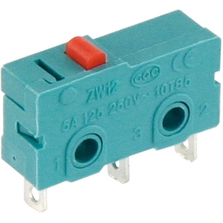 McPower Mikroschalter, 250V/5A, 3-polig, gefedert, Taster: EIN/EIN