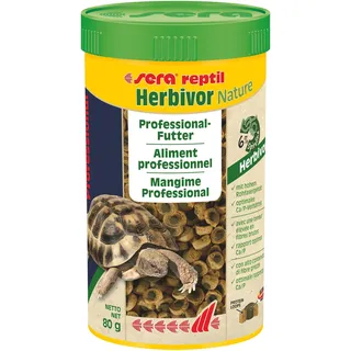 sera reptil Professional Herbivor Nature 250 ml | Zweikomponentenfutter für Herbivore Reptilien wie Landschildkröten & Leguane | Ohne Farb- & Konservierungsstoffe | Reich an Vitaminen & Algen