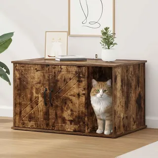 vidaXL Katzenhaus 85 x 55 x 50,5 cm Braun