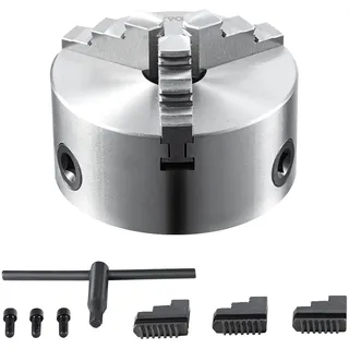 Vevor Drehbankfutter K11-160 160mm Dreibackenfutter HT300-Material 3 Backenfutter Klemmbereich 3,5–160mm 3-Backen, 20Cr, ≥53HRC φ45mm Bohrung Spannfutter Drechselbank Selbstzentrierend