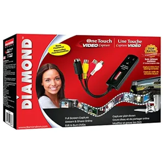 Diamond VC500SE One Touch VHS/Camcorder zu Digital-Datei-Konverter für Windows und Mac OS (unterstützt Mac OS Ventura)
