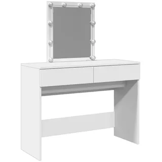 vidaXL Schminktisch mit LED-Beleuchtung Weiß 100x40x130 cm