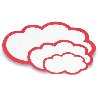 Magnetoplan Moderationskarten weiß/rot 43,0 x 26,5 cm, 20 Blatt