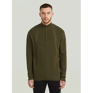 G-Star Structured Half Zip Knit - grün - Herren, - S