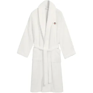GANT Bademantel ARCHIVE SHIELD TERRY ROBE Weiß XXL