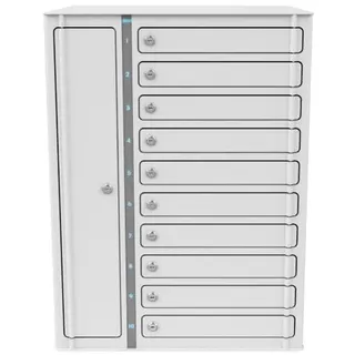 zioxi Volt – iPad-Spind, 10 Geräte - USB-C-Anschluss, Schlüsselschloss