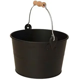blumenberg gmbh Sauna Aufgusskübel / Saunaeimer schwarz Stahlblech Bügelgriff
