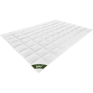 fjödur „Frida“ Sommerdaunendecke 135x200 cm – 90 % Daunen – 100 % Baumwolle – leicht & atmungsaktiv - Weiß