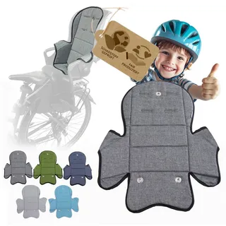 BambiniWelt by Rafael K. Ersatzbezug kompatibel mit Römer Kinderfahrradsitz – Weiches Ersatzpolster für Fahrradsitz Kinder – Sitzbezug, waschbar bei 30°C – Komfort Polster für Kinder Fahrradsitz MOD 5 (grau meliert)