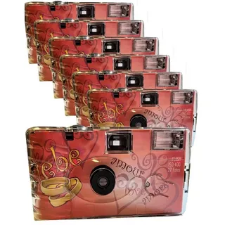 Photo Porst 7 x Einwegkamera Hochzeit Amore Rot Einwegkamera