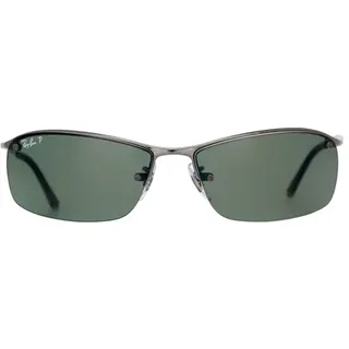 Ray-Ban Top Bar RB3183 004/9A 63-15 polished gunmetal/green polarized