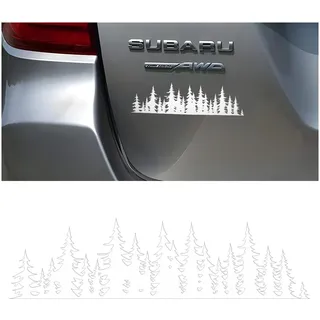 CGEAMDY Auto-Aufklebers Berg Aufkleber Baum Wald Vin, Pine Tree Forest Vinyl Aufklebers, Berge Küste Auto Dekor, Berg Vinyl Aufkleber Aufkleber für Car(Weiß)