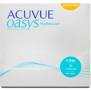 Acuvue Johnson & Johnson Acuvue Oasys 1-Day for Astigmatism (90er Packung) Tageslinsen (-6 dpt, Zyl. -1,25, Achse 120 ° & BC 8.5) mit UV-Schutz