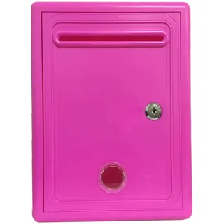 WANGRUIERHA Briefkasten Modern, Wasserdichter Briefkasten, Feuchtigkeitsbeständig, Rostet Nicht, Büros und Anderen Orten Verwendet Werden(Pink)