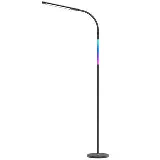 Tomons Stehlampe LED Stehlampe Dimmbar, Stehleuchte Helligkeit und Farbtemperatur stufenlos einstellbar mit Timing und Memory-Funktion, Musikmodi, RGB Stehlampe für Schlafzimmer