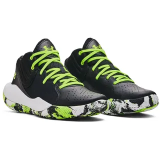 UNDER ARMOUR Jet '21 Basketballschuhe Kinder 009 - black/white/lime surge 37.5