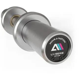 Atletica L1 Olympia | Hantelstange | 37 cm Länge | Ø 50 mm | Studioqualität grau No Size