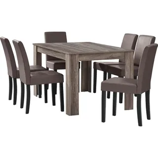 [en.casa] Forssa 7-tlg. braun